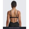 imageAoxjox Womens Workout Deep V Adjustable Sport Bras Fitness Serena Bra Yoga Crop TankBlack