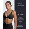 imageAoxjox Womens Workout Deep V Adjustable Sport Bras Fitness Serena Bra Yoga Crop TankBlack