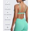 imageAoxjox Womens Workout Deep V Adjustable Sport Bras Fitness Serena Bra Yoga Crop TankTurquoise