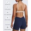 imageAoxjox Womens Workout Deep V Adjustable Sport Bras Fitness Serena Bra Yoga Crop TankWhite