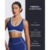 imageAoxjox Womens Workout Fitness Rory Ruched Sports Bras Yoga Crop TankBellwether BlueAiry Blue