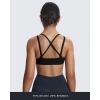 imageAoxjox Womens Workout Fitness Rory Ruched Sports Bras Yoga Crop TankBlack