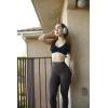 imageAoxjox Womens Workout Fitness Rory Ruched Sports Bras Yoga Crop TankBlack