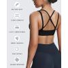 imageAoxjox Womens Workout Fitness Rory Ruched Sports Bras Yoga Crop TankBlack