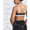 imageAoxjox Womens Workout Fitness Rory Ruched Sports Bras Yoga Crop TankBlack and White