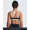 imageAoxjox Womens Workout Fitness Rory Ruched Sports Bras Yoga Crop TankBlack and White
