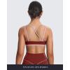imageAoxjox Womens Workout Fitness Rory Ruched Sports Bras Yoga Crop TankBurgundyWoodrose