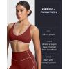 imageAoxjox Womens Workout Fitness Rory Ruched Sports Bras Yoga Crop TankBurgundyWoodrose