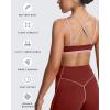imageAoxjox Womens Workout Fitness Rory Ruched Sports Bras Yoga Crop TankBurgundyWoodrose