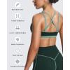 imageAoxjox Womens Workout Fitness Rory Ruched Sports Bras Yoga Crop TankForest GreenSage Green