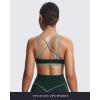imageAoxjox Womens Workout Fitness Rory Ruched Sports Bras Yoga Crop TankForest GreenSage Green