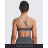 imageAoxjox Womens Workout Fitness Rory Ruched Sports Bras Yoga Crop TankIron GreyGrey