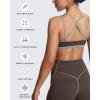 imageAoxjox Womens Workout Fitness Rory Ruched Sports Bras Yoga Crop TankMulchDriftwood