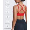 imageAoxjox Womens Workout Fitness Rory Ruched Sports Bras Yoga Crop TankRacing Red