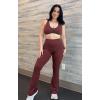 imageAoxjox Womens Workout Fitness Rory Ruched Sports Bras Yoga Crop TankRum RaisinMulch