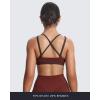imageAoxjox Womens Workout Fitness Rory Ruched Sports Bras Yoga Crop TankRum RaisinMulch