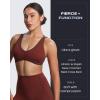 imageAoxjox Womens Workout Fitness Rory Ruched Sports Bras Yoga Crop TankRum RaisinMulch