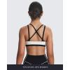 imageAoxjox Womens Workout Fitness Rory Ruched Sports Bras Yoga Crop TankWhite and Black