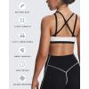 imageAoxjox Womens Workout Fitness Rory Ruched Sports Bras Yoga Crop TankWhite and Black
