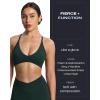 imageAoxjox Womens Workout Lily Deep V Cross Back Sport Bras Fitness Bra Yoga Crop TankForest Green