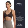imageAoxjox Womens Workout Lily Deep V Cross Back Sport Bras Fitness Bra Yoga Crop TankMulch