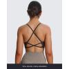 imageAoxjox Womens Workout Lily Deep V Cross Back Sport Bras Fitness Bra Yoga Crop TankMulch