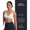 imageAoxjox Womens Workout Lily Deep V Cross Back Sport Bras Fitness Bra Yoga Crop TankWhite
