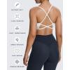 imageAoxjox Womens Workout Lily Deep V Cross Back Sport Bras Fitness Bra Yoga Crop TankWhite