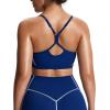 imageAoxjox Womens Workout Sports Bras Fitness Training Gym Lexi Lined Bra Yoga Crop TankBellwether BlueAiry Blue