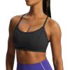 imageAoxjox Womens Workout Sports Bras Fitness Training Gym Lexi Lined Bra Yoga Crop TankBlack