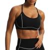 imageAoxjox Womens Workout Sports Bras Fitness Training Gym Lexi Lined Bra Yoga Crop TankBlack Mink