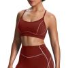 imageAoxjox Womens Workout Sports Bras Fitness Training Gym Lexi Lined Bra Yoga Crop TankBurgundyWoodrose