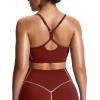 imageAoxjox Womens Workout Sports Bras Fitness Training Gym Lexi Lined Bra Yoga Crop TankBurgundyWoodrose