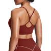 imageAoxjox Womens Workout Sports Bras Fitness Training Gym Lexi Lined Bra Yoga Crop TankBurgundyWoodrose