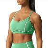 imageAoxjox Womens Workout Sports Bras Fitness Training Gym Lexi Lined Bra Yoga Crop TankKatydid GreenWhite
