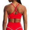 imageAoxjox Womens Workout Sports Bras Fitness Training Gym Lexi Lined Bra Yoga Crop TankRacing RedWhite