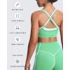 imageAoxjox Womens Workout Sports Bras Takes Two Bra High Impact Training Fitness Running Yoga Crop TankKatydid GreenWhite
