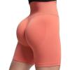 imageAoxjox Booty Workout Biker Shorts for Women Tummy Control High Waisted Hidden Scrunch Athletic Running Yoga Short 5quot2 Earth Orange Thin Scrunch Version