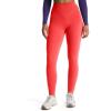 imageAoxjox High Waisted Workout Siren Leggings for Women Hidden Scrunch Butt Lifting Tummy Control Yoga Pants 26quotFiery Coral Size Down