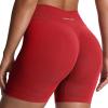 imageAoxjox Refine Seamless Workout Biker Shorts for Women Low Waisted Hidden Scrunch Athletic Running Yoga Short 5quotRacing Red