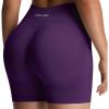 imageAoxjox Seamless Workout Biker Shorts for Women Impact Hidden Scrunch Low Waisted Athletic Running Yoga Short 35quot45quot6quotDeep Mulberry