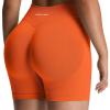 imageAoxjox Seamless Workout Biker Shorts for Women Impact Hidden Scrunch Low Waisted Athletic Running Yoga Short 35quot45quot6quotFiery Orange