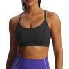 imageAoxjox Womens Workout Sports Bras Fitness Training Gym Lexi Lined Bra Yoga Crop TankBlack