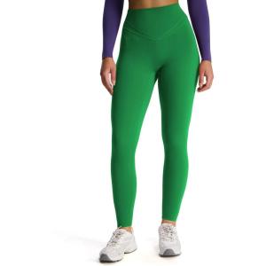 imageAoxjox High Waisted Workout Siren Leggings for Women Hidden Scrunch Butt Lifting Tummy Control Yoga Pants 26quotJolly Green