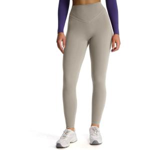 imageAoxjox High Waisted Workout Siren Leggings for Women Hidden Scrunch Butt Lifting Tummy Control Yoga Pants 26quotMink
