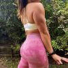 imageAoxjox Sports Bras for Women Workout Fitness Ruched Training Baddie Cross Back Yoga Crop TankA White