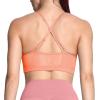 imageAoxjox Sports Bras for Women Workout Fitness Ruched Training Baddie Cross Back Yoga Crop TankPapaya