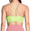 imageAoxjox Sports Bras for Women Workout Fitness Ruched Training Baddie Cross Back Yoga Crop TankParadise Green