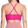 imageAoxjox Sports Bras for Women Workout Fitness Ruched Training Baddie Cross Back Yoga Crop TankRose Red