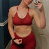 imageAoxjox Sports Bras for Women Workout Fitness Ruched Training Baddie Cross Back Yoga Crop TankRumba Red